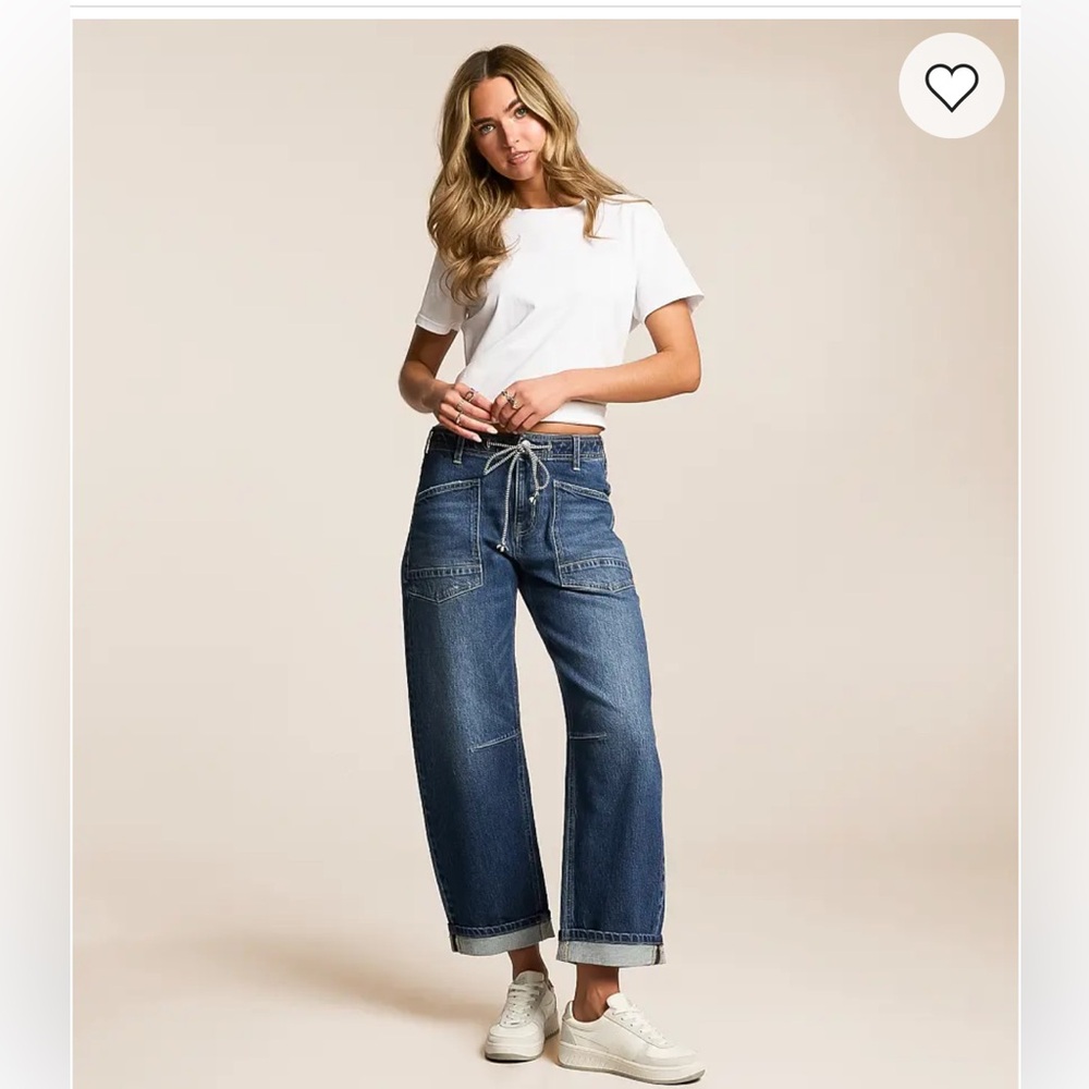 Vervet by flying monkey Kate high rise barrel leg jeans